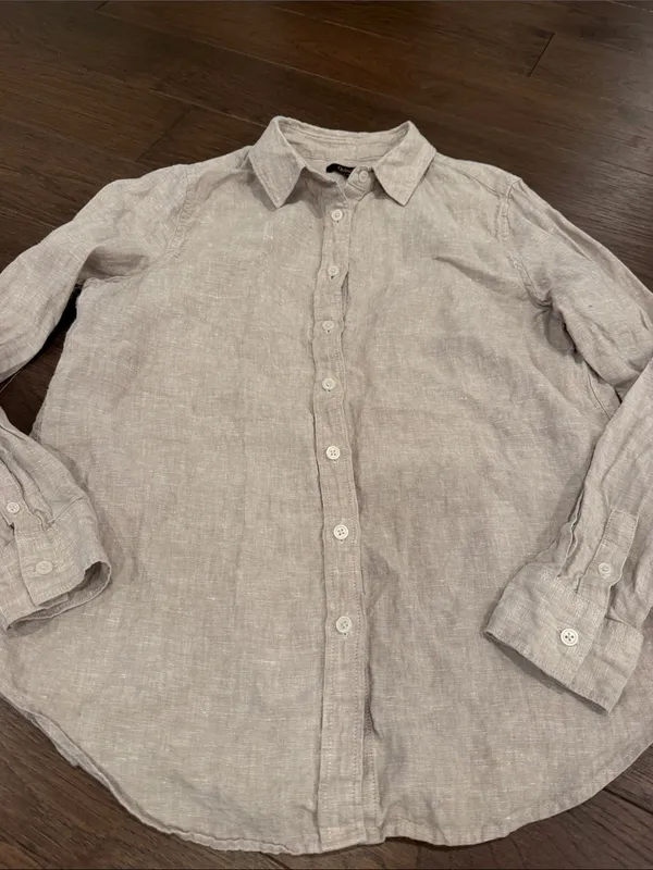 Quince 100% European Linen Long Sleeve Shirt Medium - C11-739 - Image 4
