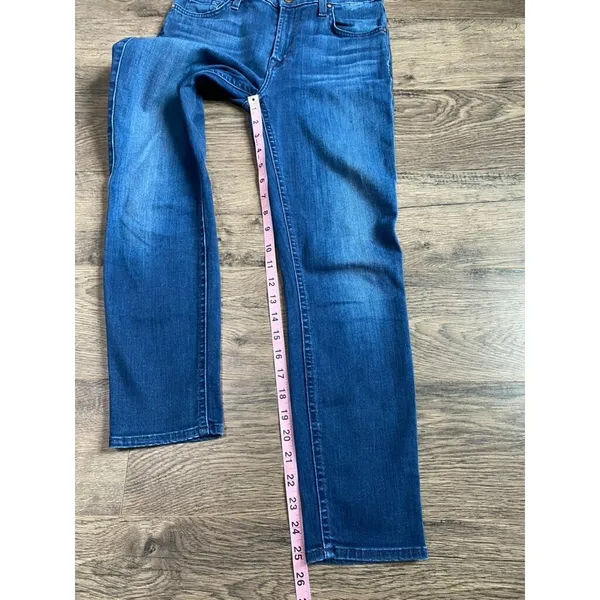 EUC‎ Womens Jen 7 7 for all mankind cropped skinny jeans stretch size 2 - Image 5