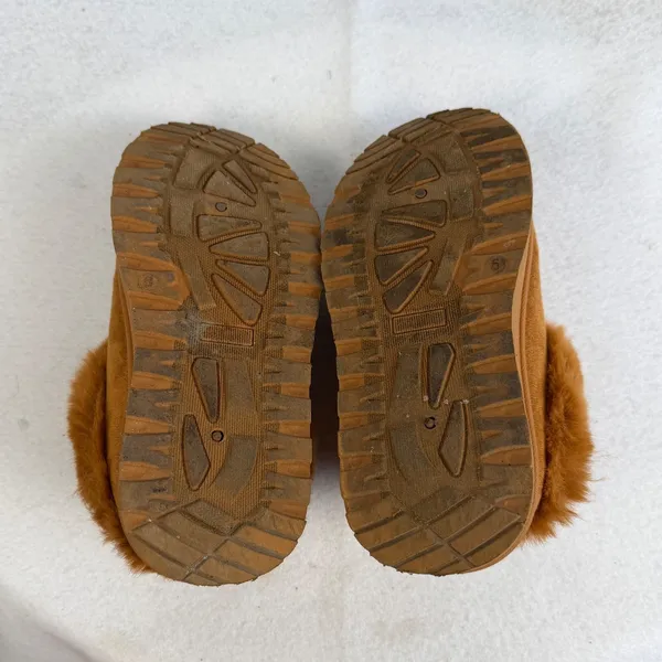 Streetwear Society Brown‎ Faux Fur Platform Slides Mules Slippers Womens 6 Chunky Cozy Retro - Image 11