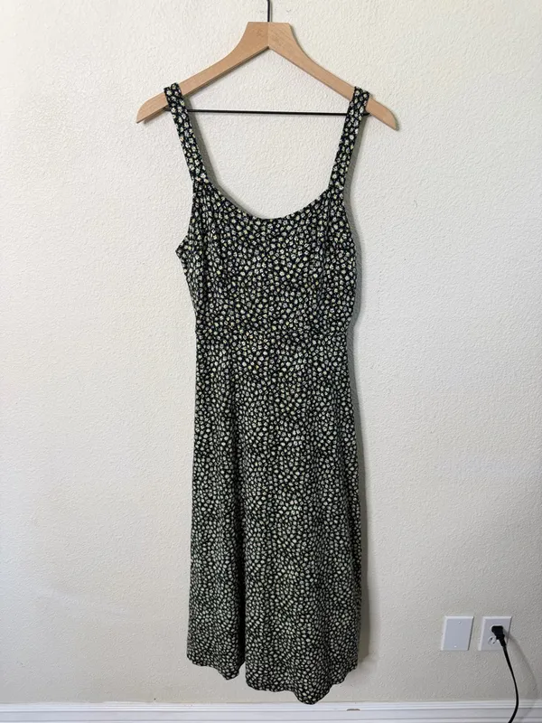 Free People Lorelai Printed Midi Dress Green Floral Womens Size S - Image 3