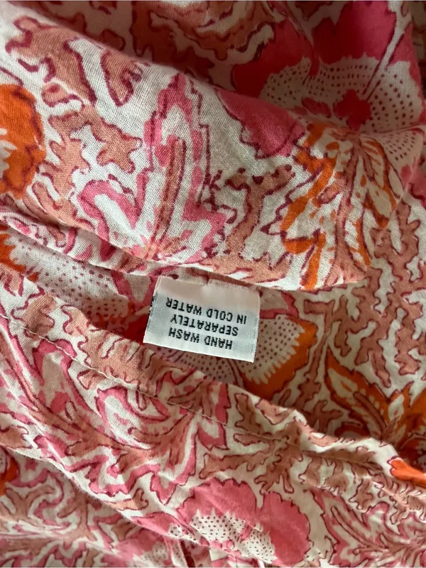 Roberta Roller Rabbit for Piperlime Pink Floral Cotton Tunic Blouse‎ L - Image 8