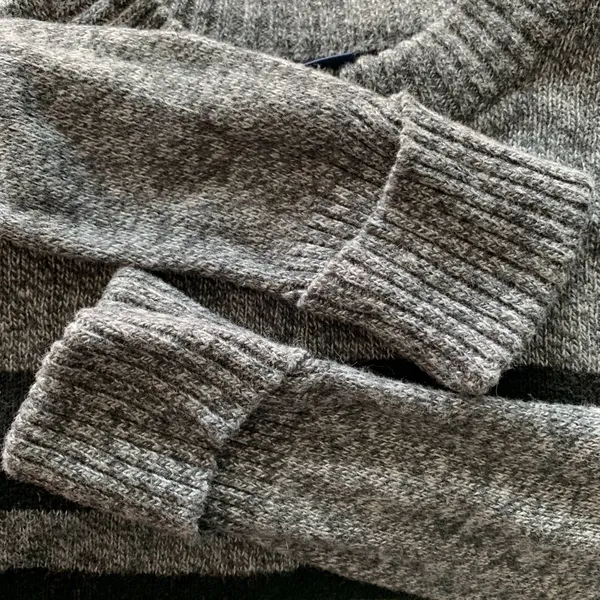 American Eagle Gray Black Striped Knit Sweater - Image 8