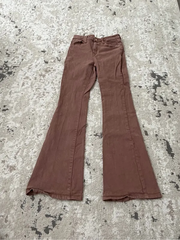 Altar’d State Brown High Rise Flare Jean Pants Size 25 - Image 2