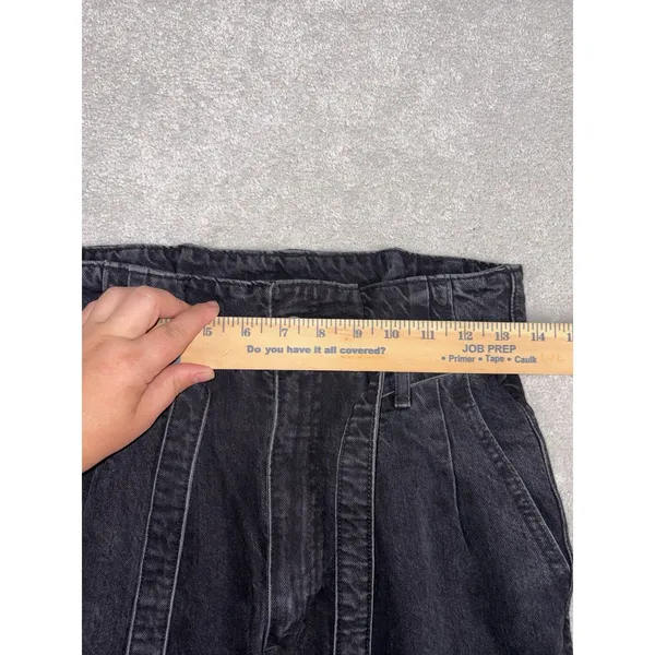Abercrombie & Fitch A&F Mom Jean Women's 26/2 Black Paperbag High‎ Rise Belt - Image 7
