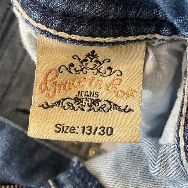 Grace In LA Bootcut Bling Pocket Jeans - Image 6