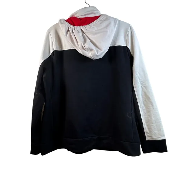 Lauren Active Ralph Lauren Womens Vintage Full Zip Hoodie‎ Black White Red XL - Image 2