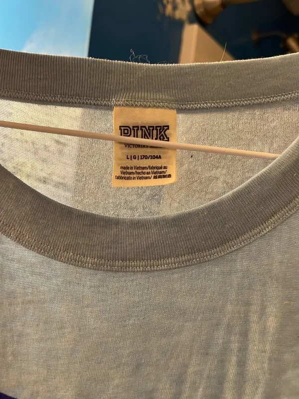 PINK Victoria's Secret T-Shirt Light Blue L - Image 2