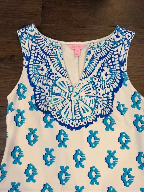 Lilly Pulitzer Harper Engineered Shift Resort White To The Sea Size XS - C69-008 - Image 4