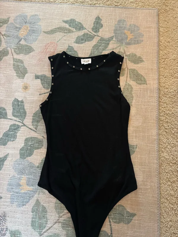 Black studded bodysuit - Image 2