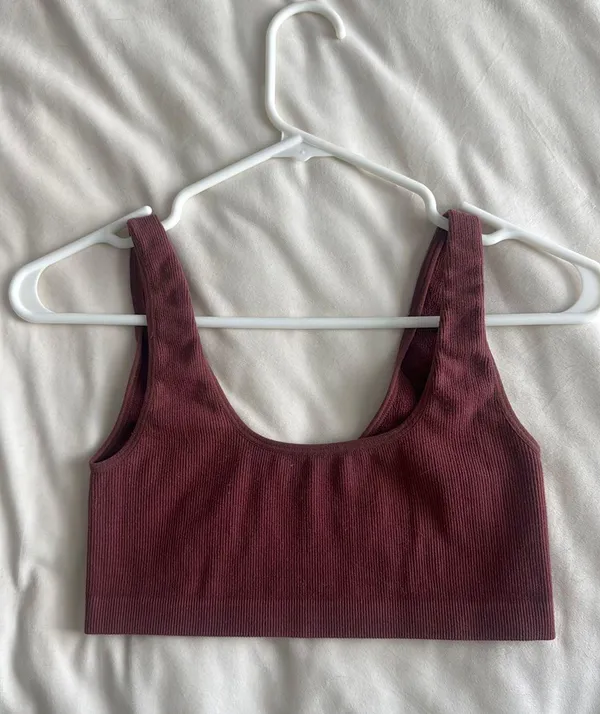 By Together Maroon crop top - Image 2