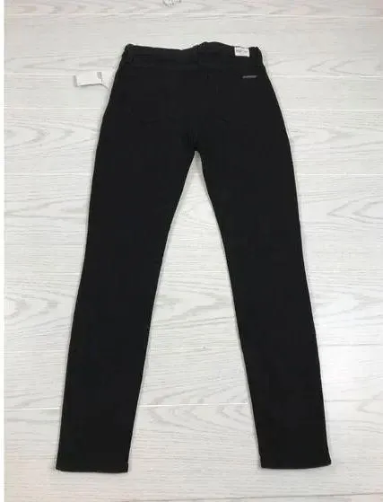 HUDSON Natalie Mid Rise Super Skinny Ankle Size 25 Black Raw Hem Jeans - Image 5