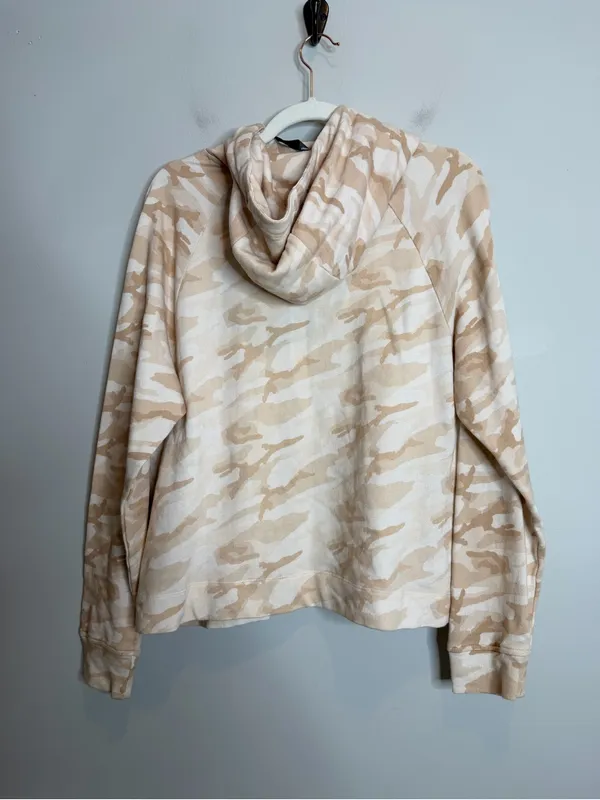 Vuori Beach Hoodie Bisque Camo Organic Cotton Pullover Sweatshirt XS Women’s - Image 6