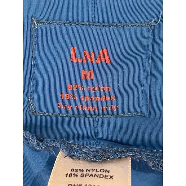 LNA Blue Low Rise Cropped Zippered Ankle Leggings Size‎ M - Image 8