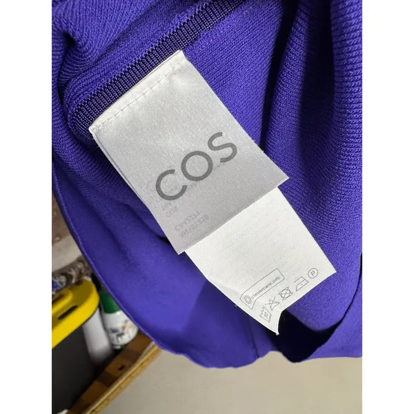 COS Womens Sleeveless Midi Dress Purple Size M Round Neck Slim Fit - Image 5