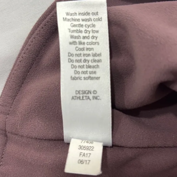 Athleta Mesh Inset High Rise Leggings Plum Mauve Womens Small - Image 10