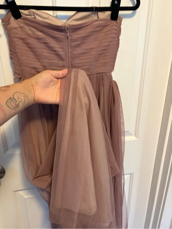 Birdy Grey Mauve tulle Maxi Dress wedding prom party small - Image 6