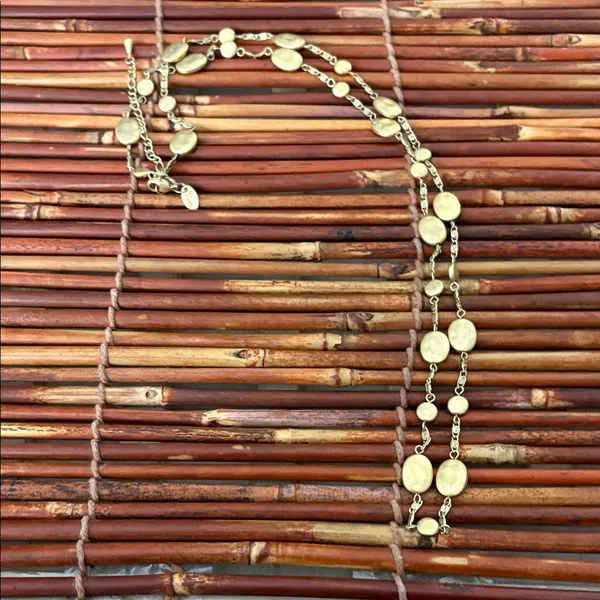 Lia Sophia Gold Oval Necklace 31”-34” - Image 3