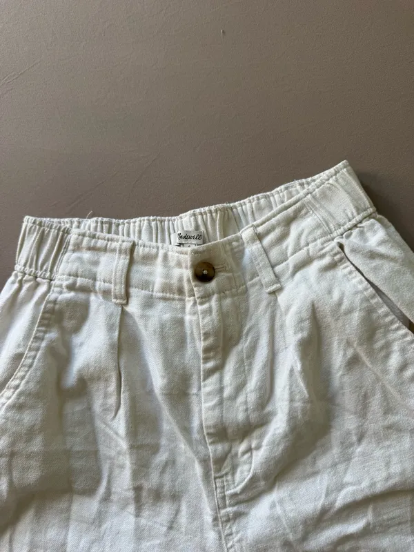 Madewell Cotton-Linen Pleated Wide-Leg Pants - Image 8