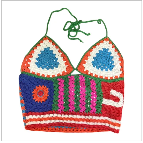 AKIRA‎ Multicolor Crochet Halter Top - Image 4