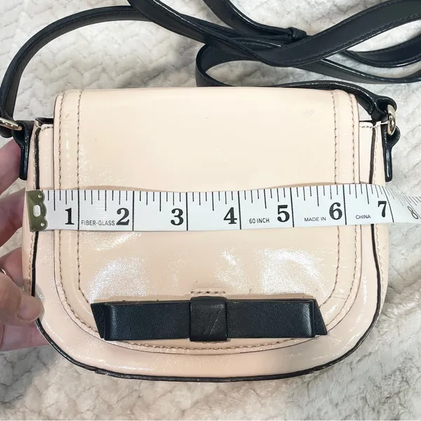 Kate Spade Light Pink Black Bow‎ Mini Crossbody Bag | Coquette Minimalist - Image 8
