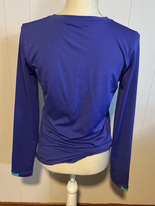 adidas Women's Long-Sleeve V-Neck Top in Violet - Image 2
