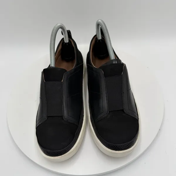 Vionic Zinah Shoes Womens Size 7 Black Leather Suede Slip On Orthotic‎ Comfort - Image 3