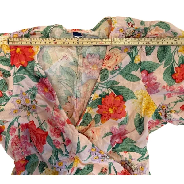 Old Navy Women's Floral Fit & Flare Maxi Dress Size M Multicolor Linen Bkend - Image 6
