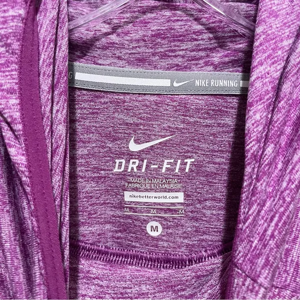 Nike Dri-Fit Running Top Long Sleeve Purple Heathered Women’s Size Medium - Image 8