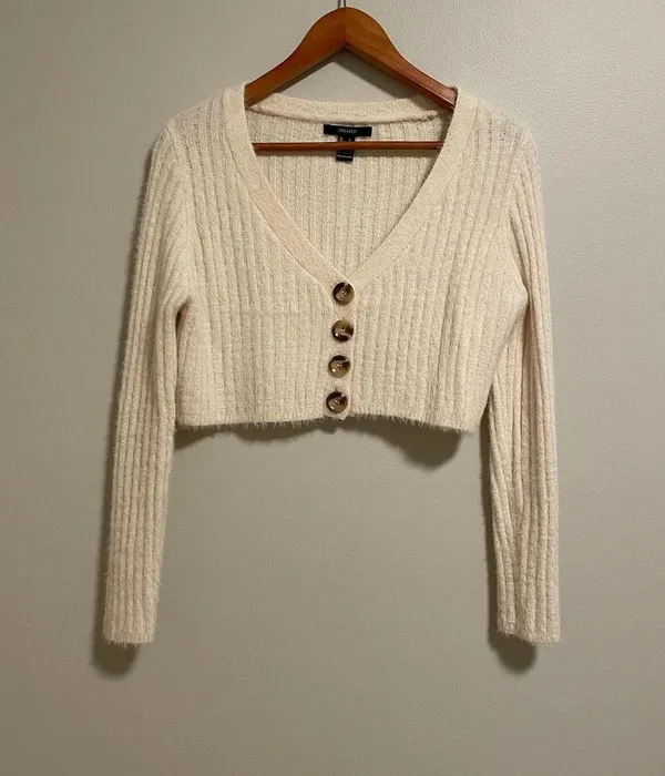 Cropped Knit Cardigan - Image 2