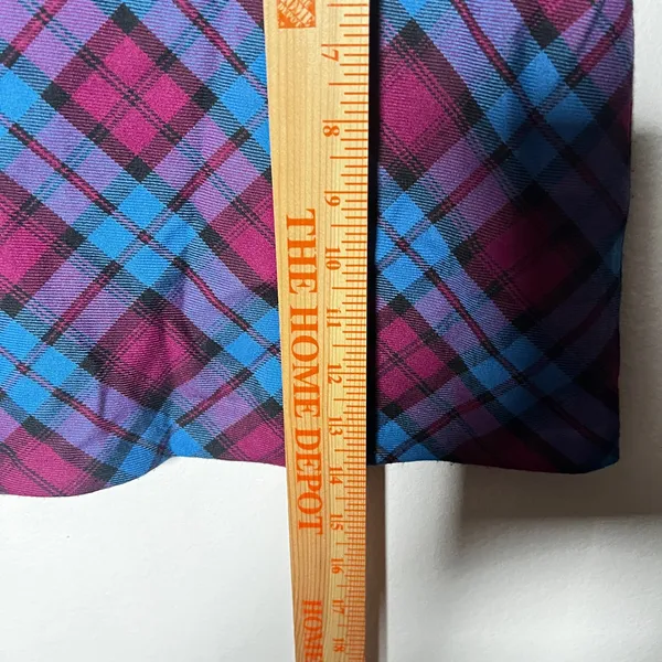 Vtg Y2k 2000s Plaid Mini Skirt Medium Pink Blue 90s Grunge School Girl‎ - Image 4