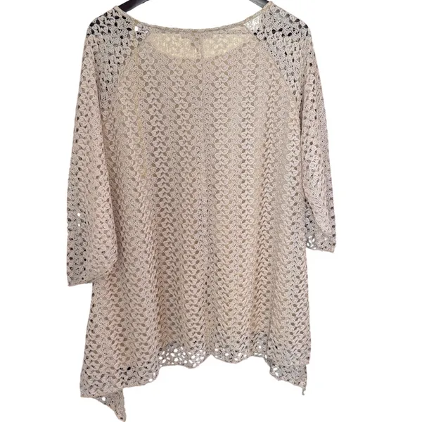 ROMANTIC Lace Crochet Tunic Top Bohemian, elegant, festival cottagecore - Image 4