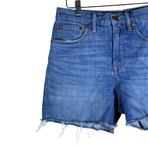 Madewell High-Rise Denim Shorts in Glenoaks Wash Jean Stretch Festival Size 27 - Image 2