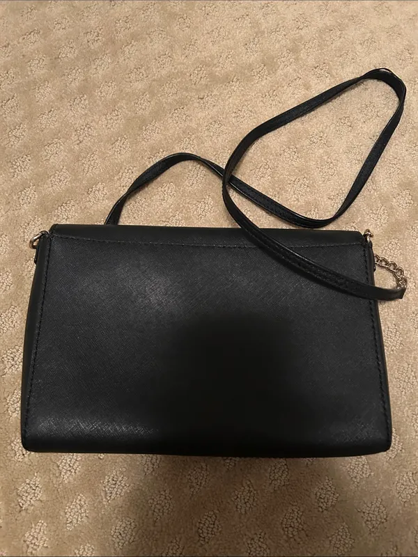 kate spade Black Leather Crossbody with Gold-Tone Accents - Image 4