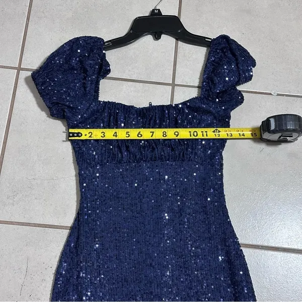 Windsor Women Navy Blue Party Season Sequin Bodycon Mini Dress size S.‎ - Image 8