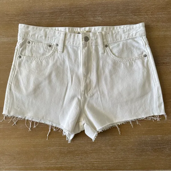 Madewell Relaxed Denim White Shorts 30 - Image 3