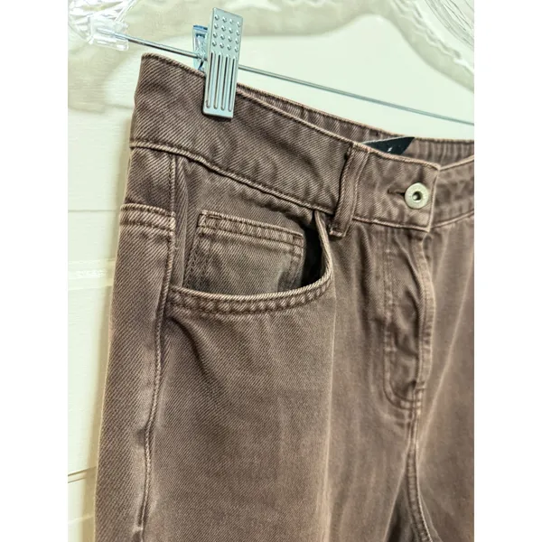 Collusion x005 Womens Brown‎ Straight Leg High Rise Button Fly Jeans Size 30 - Image 5