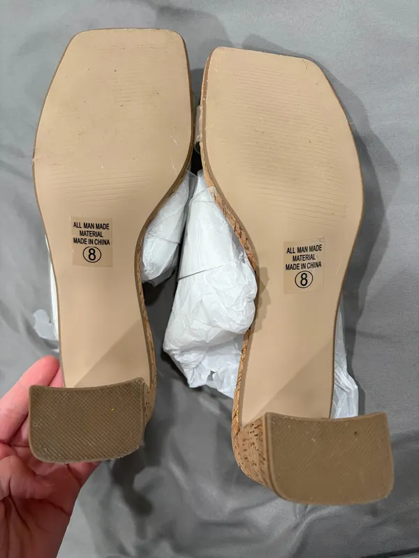Clear Cork Heels Multiple Size 8 - Image 4