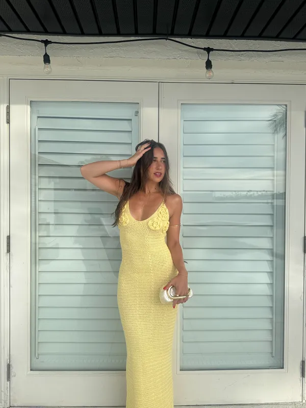 Peppermayo Yellow Knit Dress - Image 2