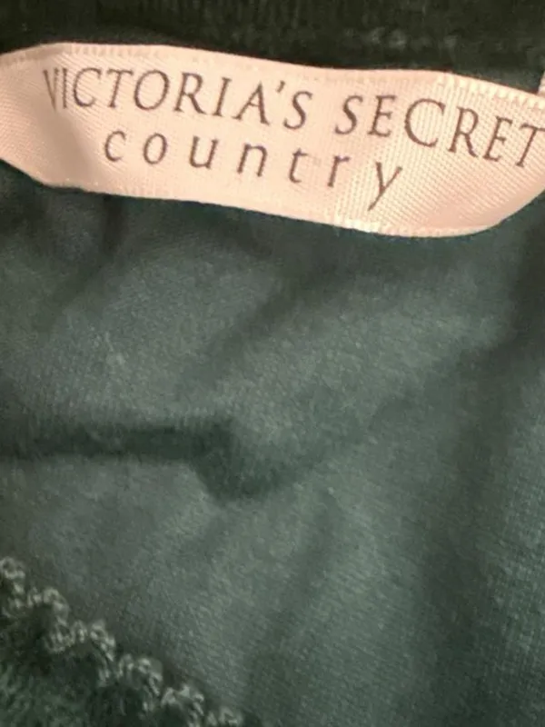 Vintage 90s Victoria’s Secret Country velour midi with side slits size XS - Image 5