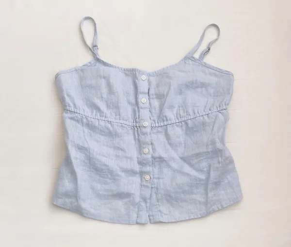 Brandy Melville Tank Top Blue button front  - Image 4