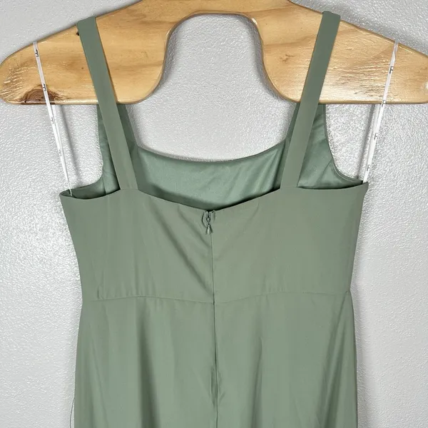 NEW Lulus Remarkable Arrival Sleeveless Maxi Dress Size XL Sage Brush Bridesmaid - Image 5