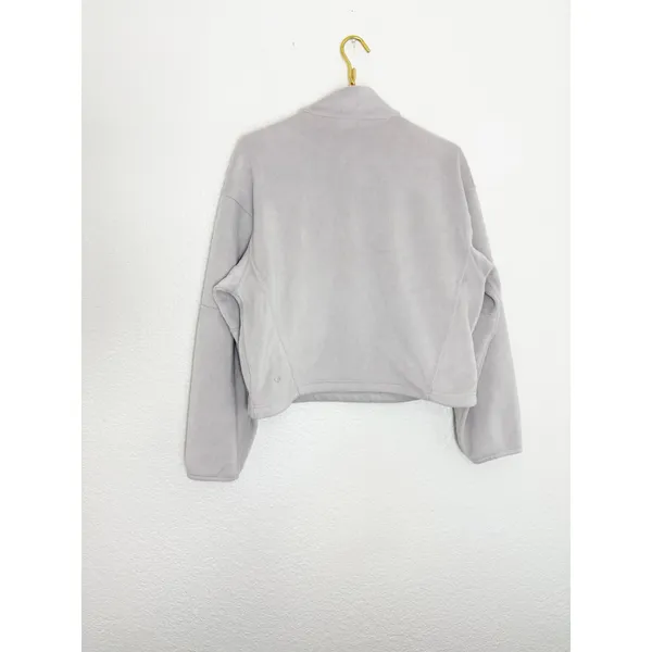 Lululemon Plush Velour Oversized Half Zip in Gray Size Small Workout Soft - Image 12
