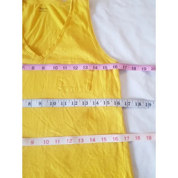 Madewell Womens Blouse Top Tank Sleeveless Preppy Bohemain Boho Yellow Sz Small - Image 10
