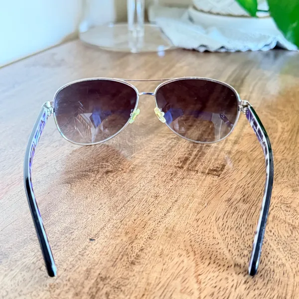 Kate Spade Dalia 2/S Aviator Sunglasses Womens Silver Purple‎ Gradient - Image 3