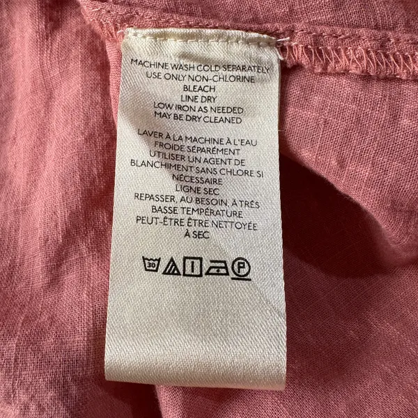 Free People X-Small Hit the Road Top Ruffle Button Puff Sleeve Lightweight Pink - Image 12