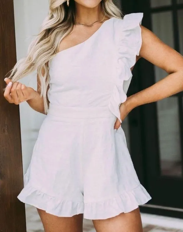 Vestique White Romper - Image 4