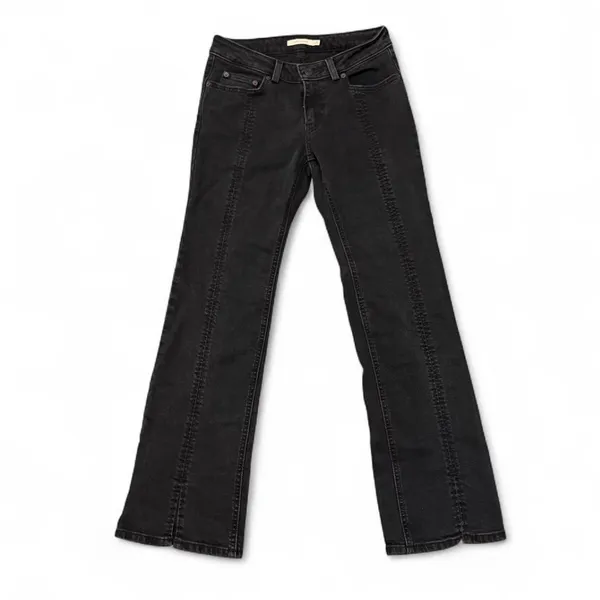 Levis black seamed super low bootcut jeans - Image 2