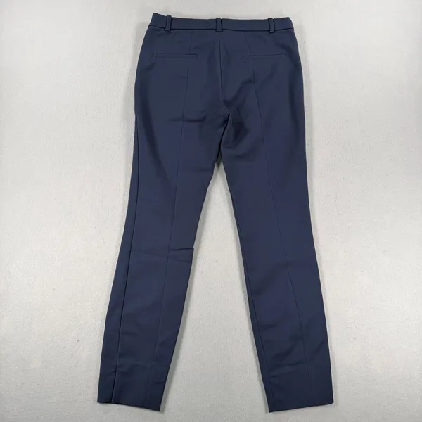 Y2K Zara Woman Navy Blue Slim Cigarette Dress Pants Trousers Ankle Navy Small - Image 3