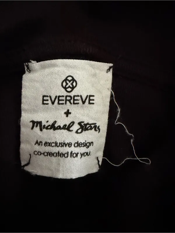 Evereve x Michael Stars thermal waffle-knit cowl neck top black soft medium. - Image 7