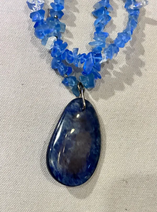 Blue Quartz Statement Necklace – Hand-Strung, One of a Kind - Image 10